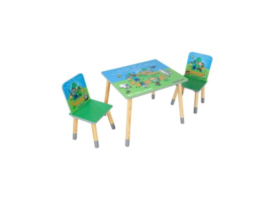 Sitzgruppen-Set, 1 Tisch mit 2 Stühlen MINECRAFT