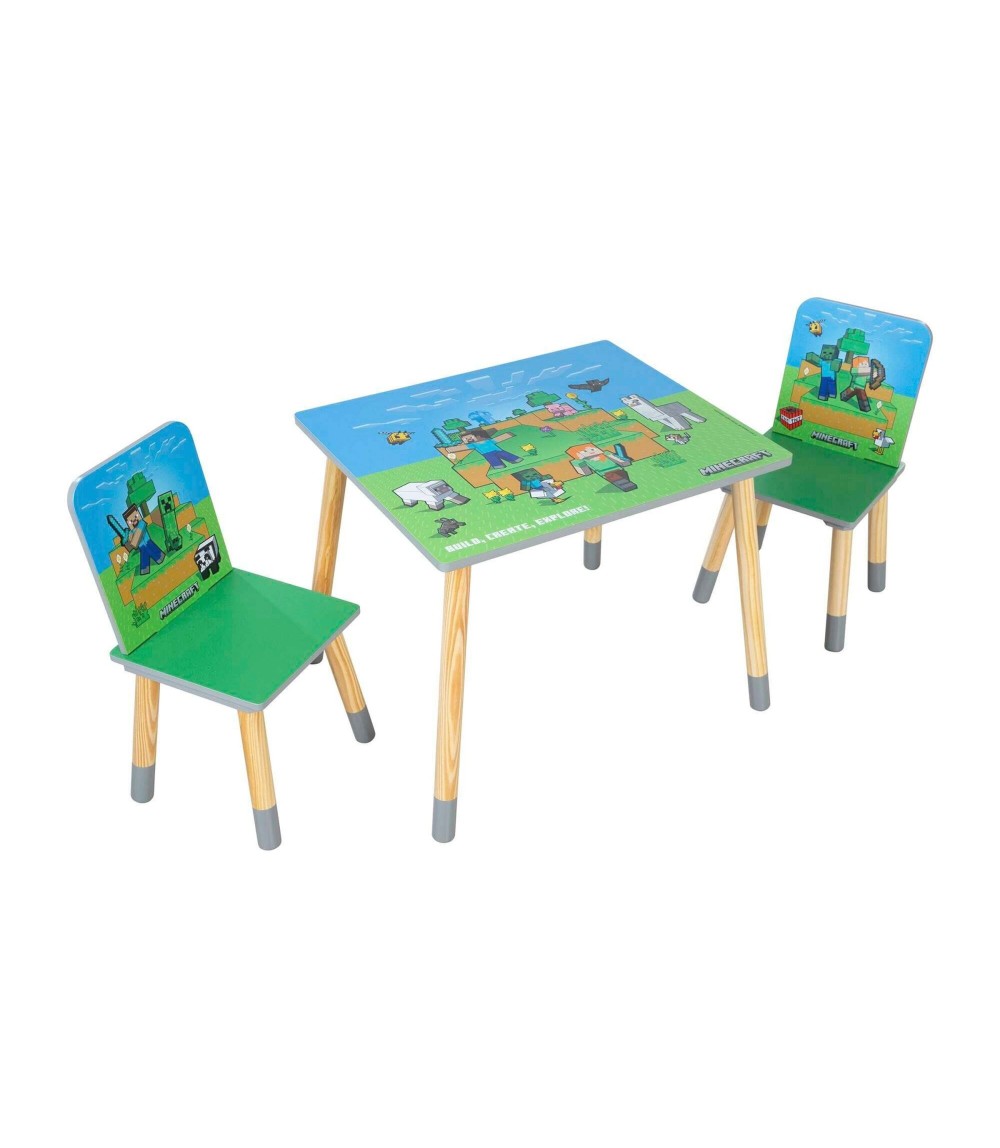 Sitzgruppen-Set, 1 Tisch mit 2 Stühlen MINECRAFT