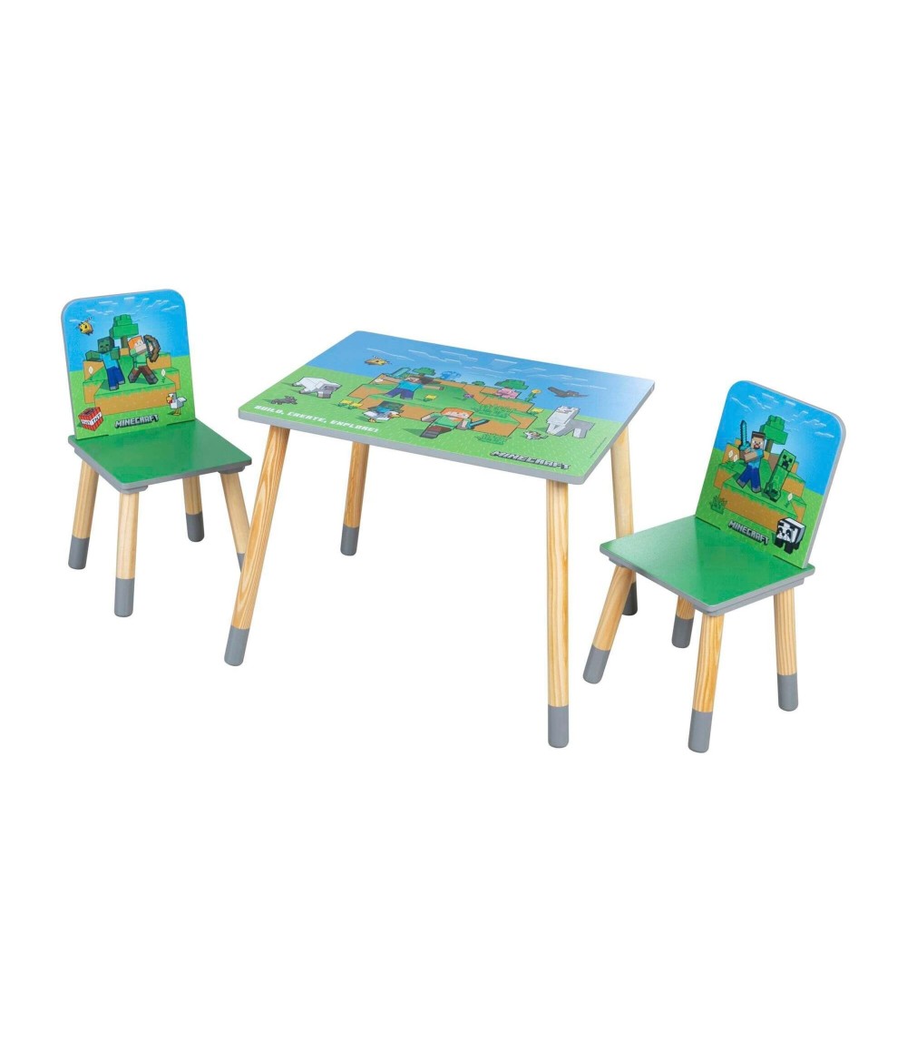 Sitzgruppen-Set, 1 Tisch mit 2 Stühlen MINECRAFT