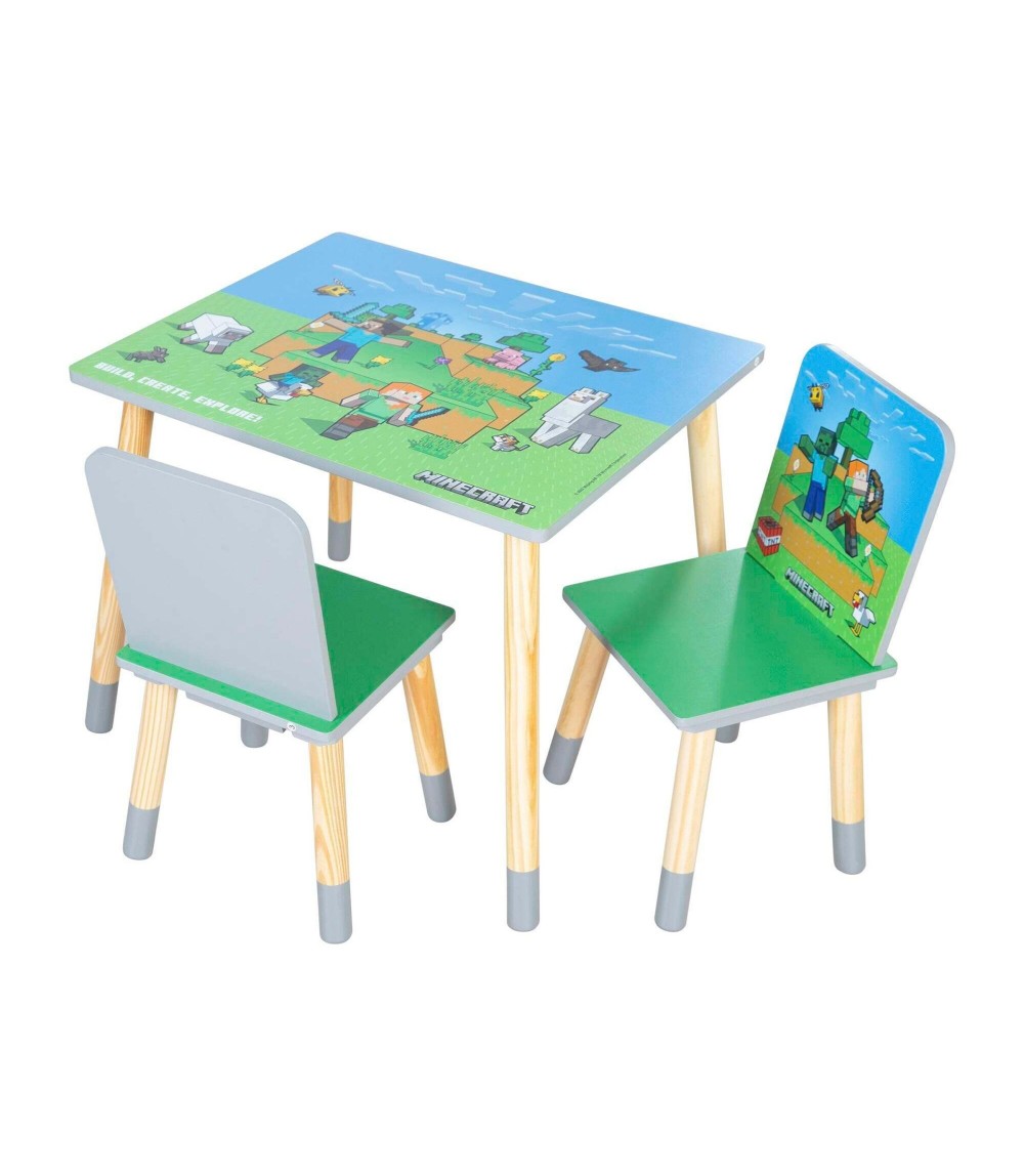 Sitzgruppen-Set, 1 Tisch mit 2 Stühlen MINECRAFT