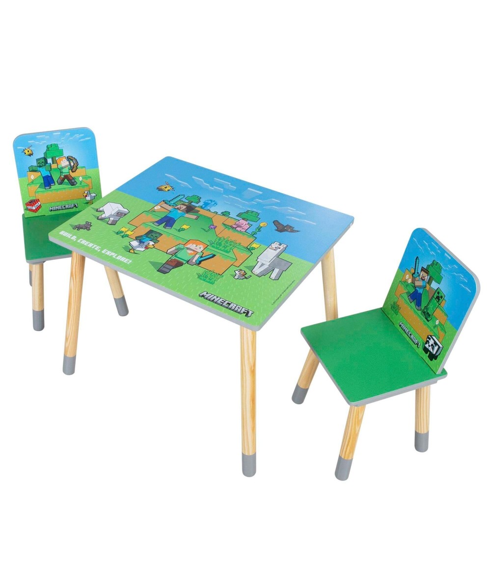 Sitzgruppen-Set, 1 Tisch mit 2 Stühlen MINECRAFT