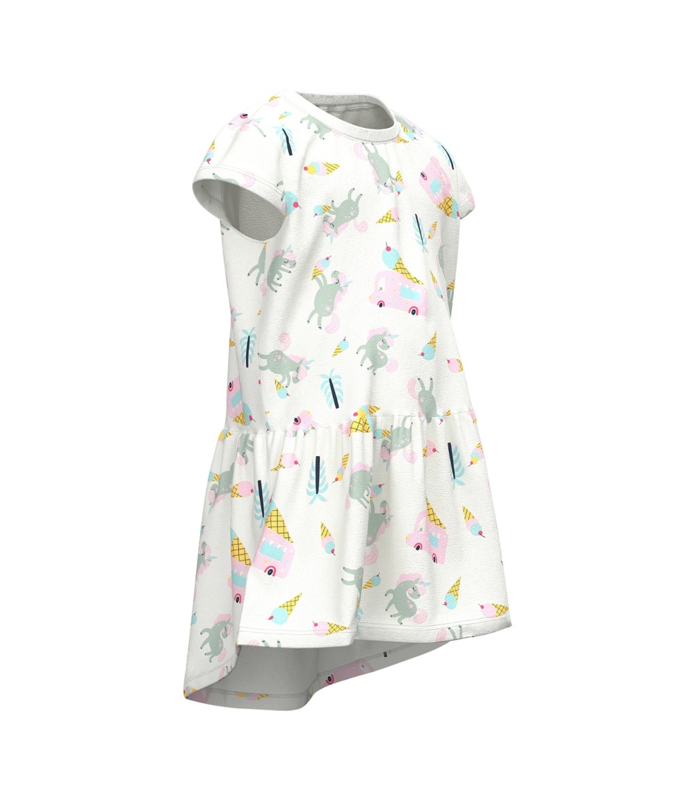Kleid kurzarm Einhörner Eis