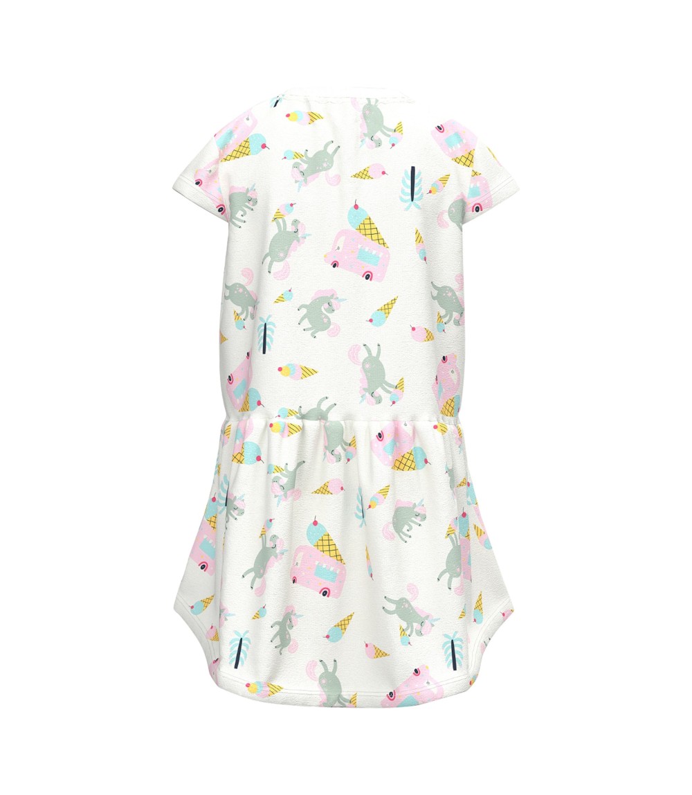 Kleid kurzarm Einhörner Eis
