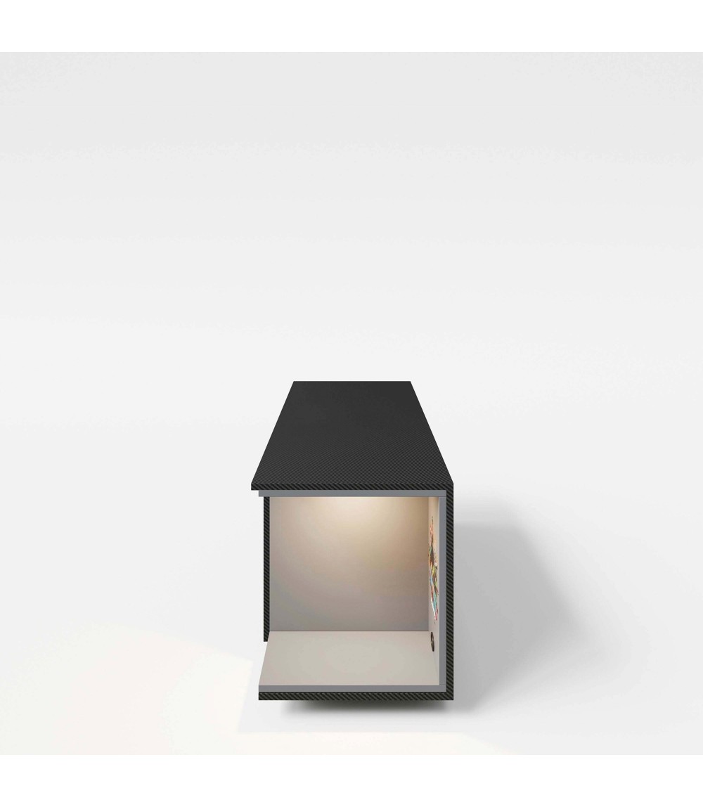 Lowboard mit 2 Türen, Kabeldurchführung, offene Ablage für Konsole, Ca