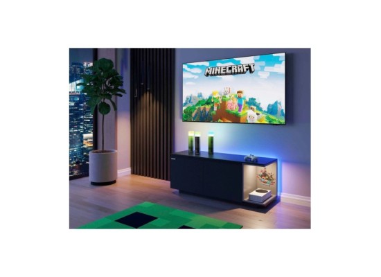 Lowboard mit 2 Türen, Kabeldurchführung, offene Ablage für Konsole, Ca