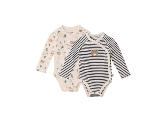 2er-Pack Wickelbodys langarm Tiny Forest