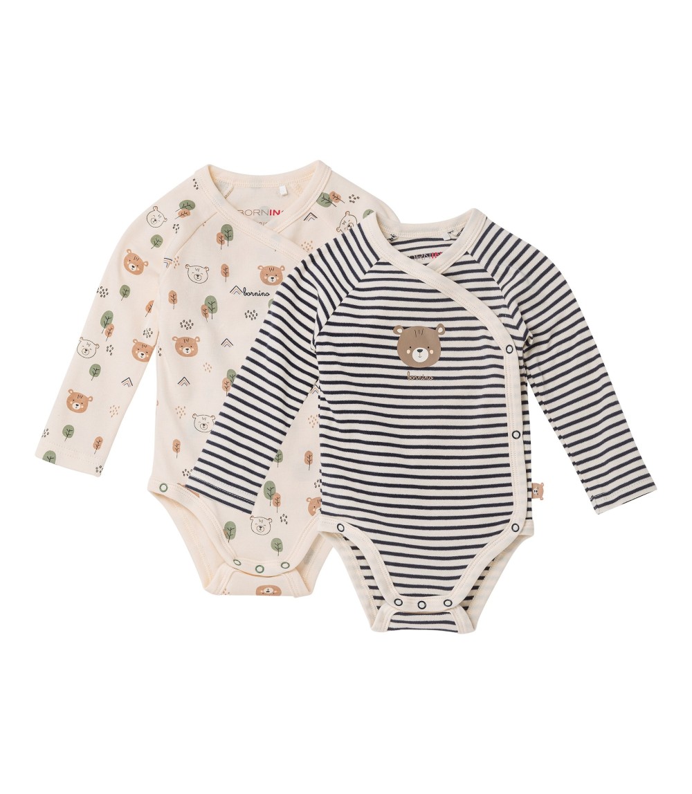 2er-Pack Wickelbodys langarm Tiny Forest