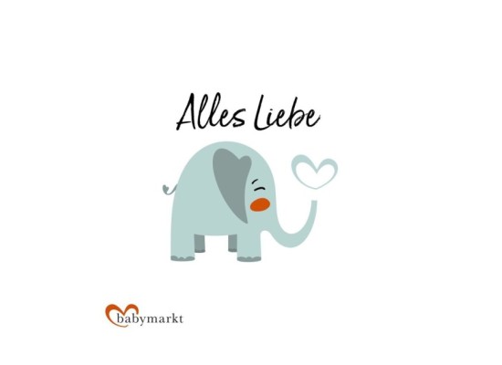 Geschenkgutschein Alles Liebe Elefant