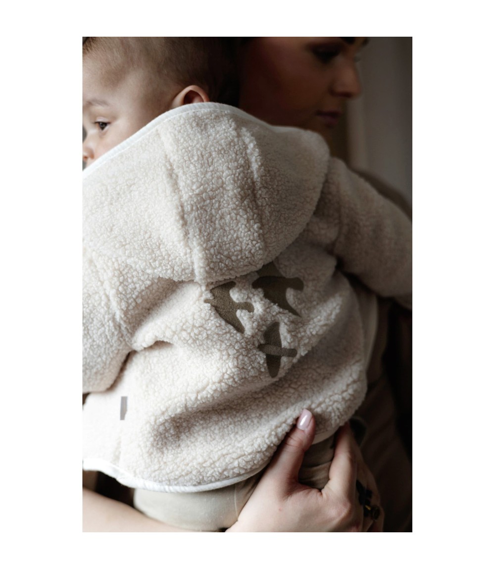 Plüschjacke mit Kapuze