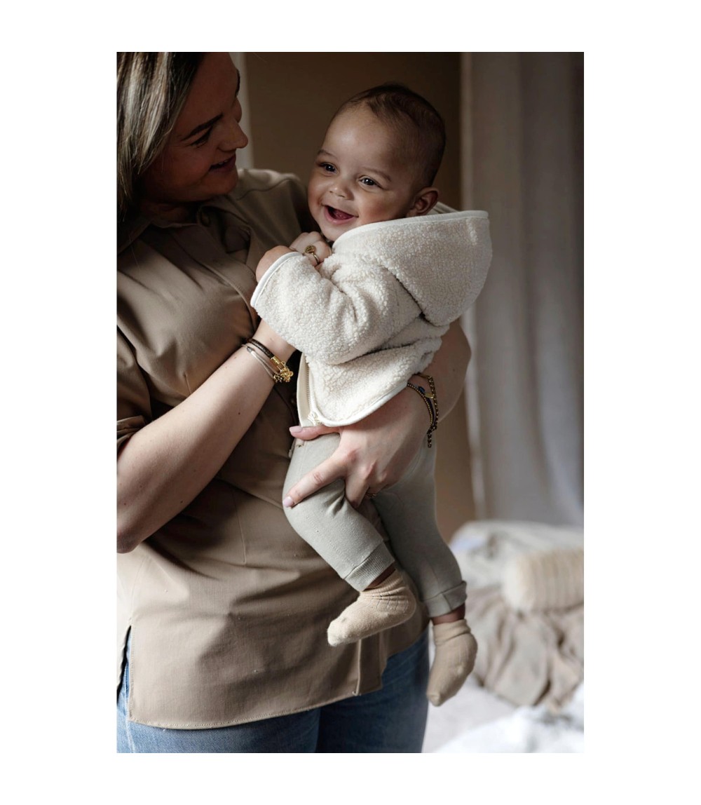 Plüschjacke mit Kapuze