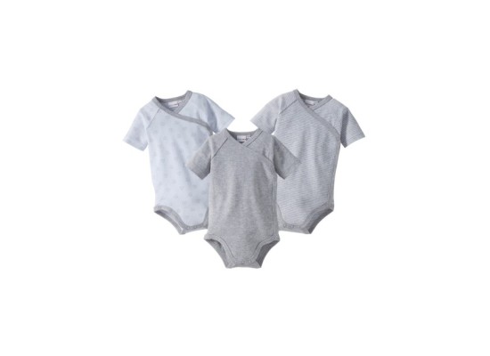 3er-Pack Wickelbodys kurzarm