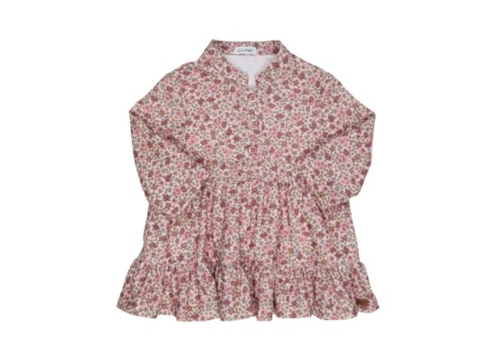 Cordkleid langarm Blumen