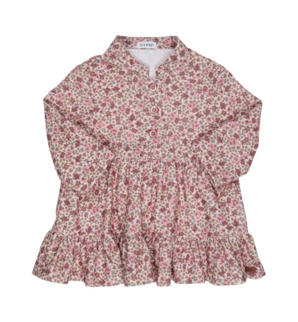 Cordkleid langarm Blumen