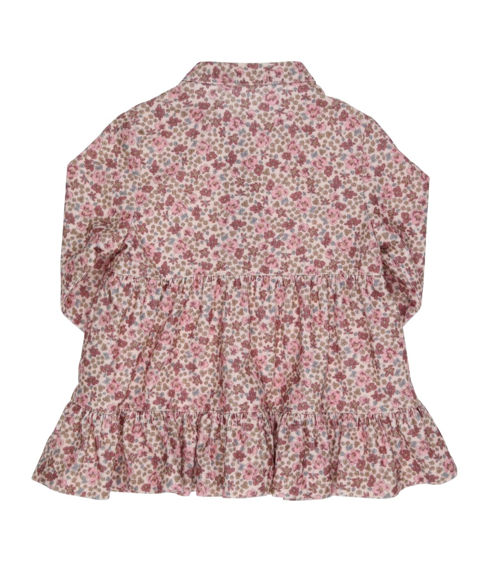 Cordkleid langarm Blumen