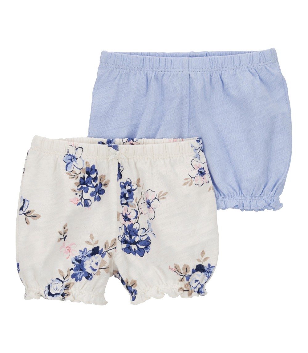 2er-Pack Shorts Rüschen Blumen