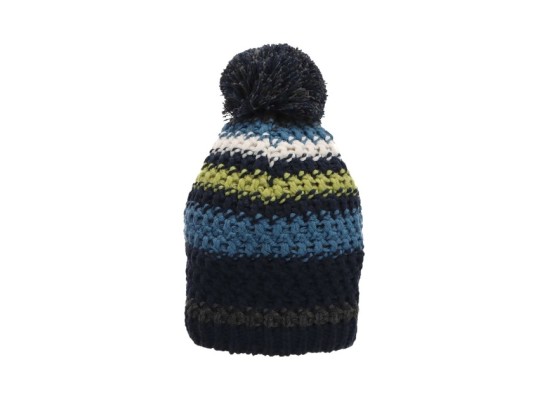 Winter-Strickmütze Bommel Ringel