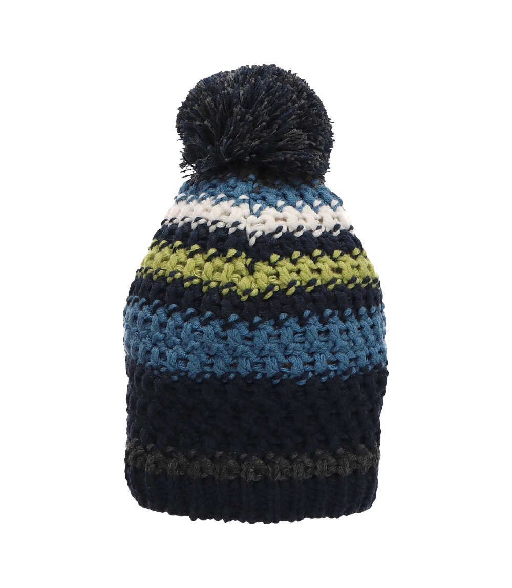 Winter-Strickmütze Bommel Ringel