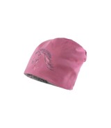 Wende-Beanie Pferd Blumen