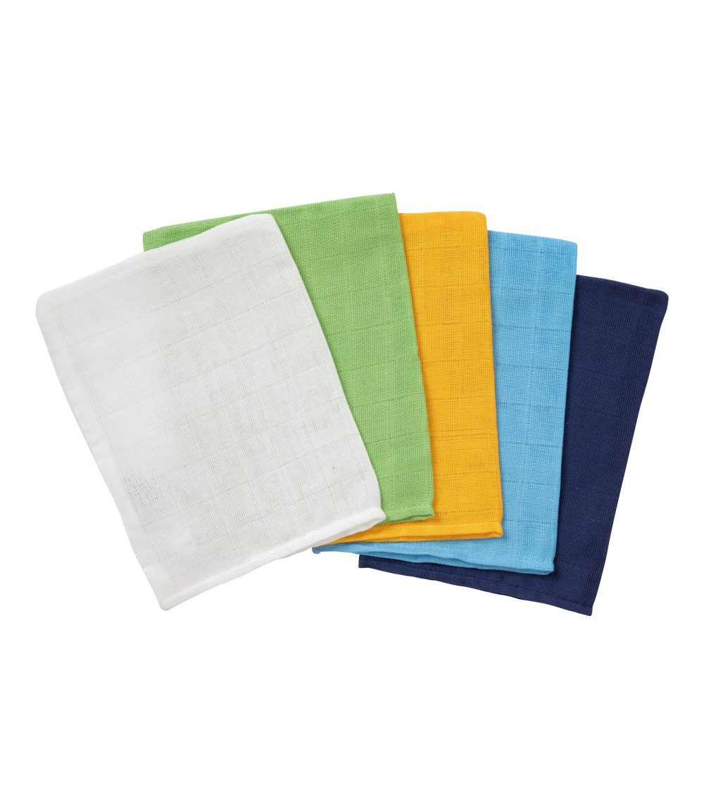 5er-Pack Mullwaschlappen 15x20 cm