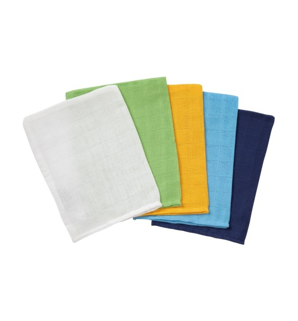 5er-Pack Mullwaschlappen 15x20 cm