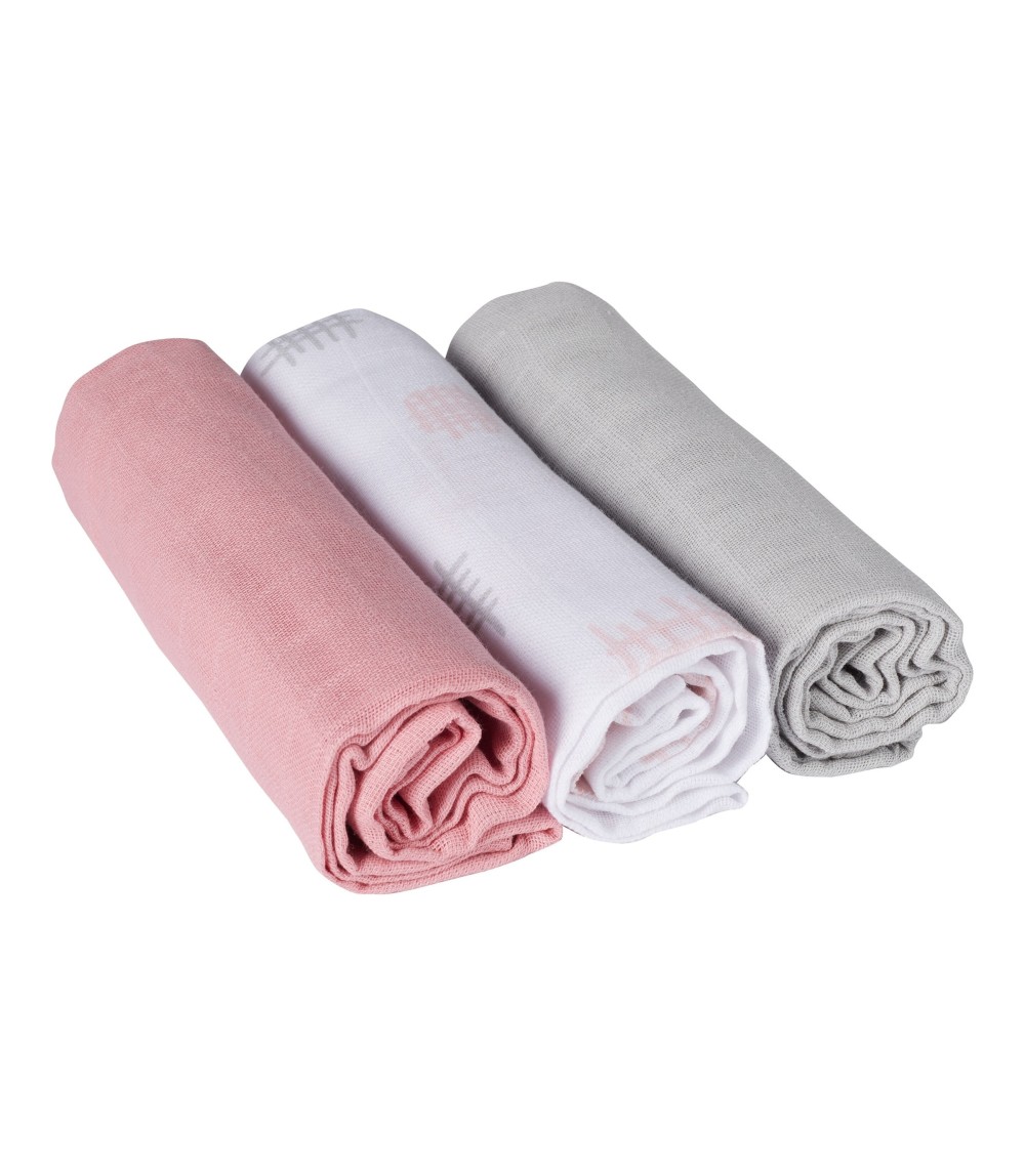 3er Pack Mullwindeln 80x80 cm