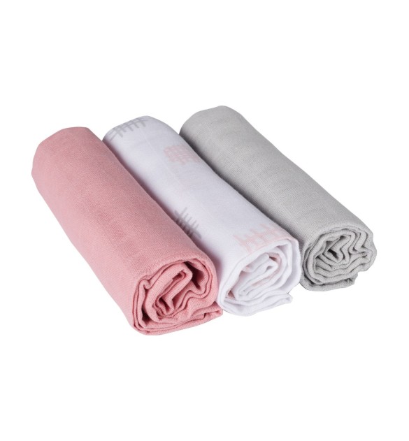 3er Pack Mullwindeln 80x80 cm