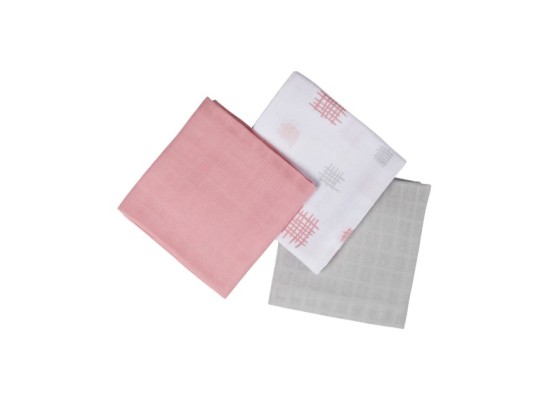 3er Pack Mullwindeln 80x80 cm