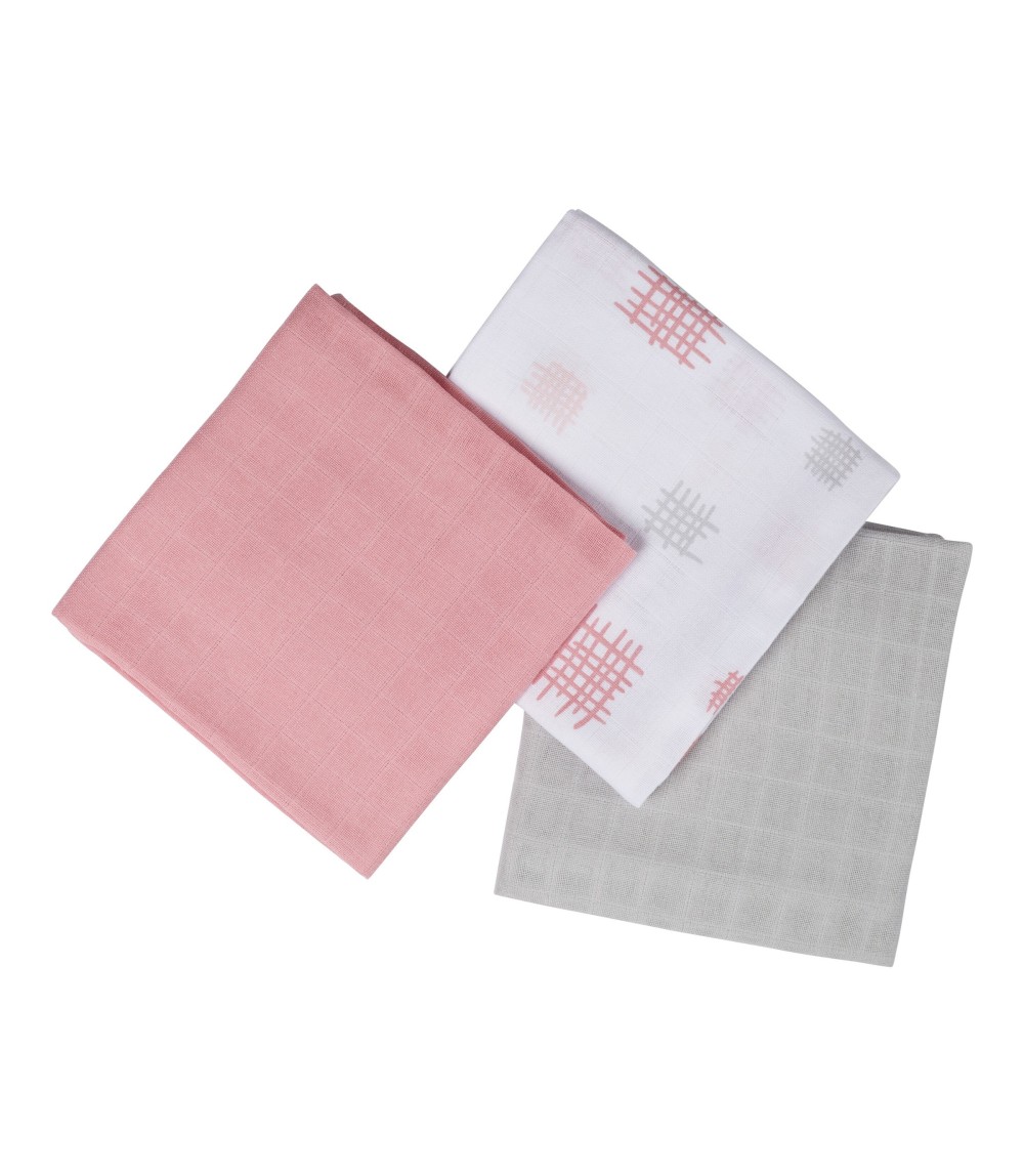 3er Pack Mullwindeln 80x80 cm