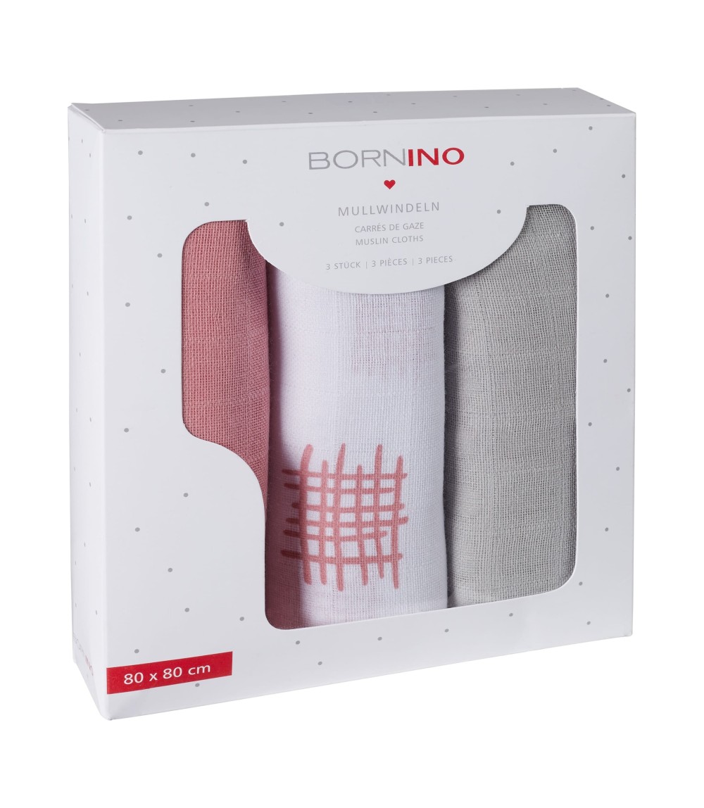 3er Pack Mullwindeln 80x80 cm