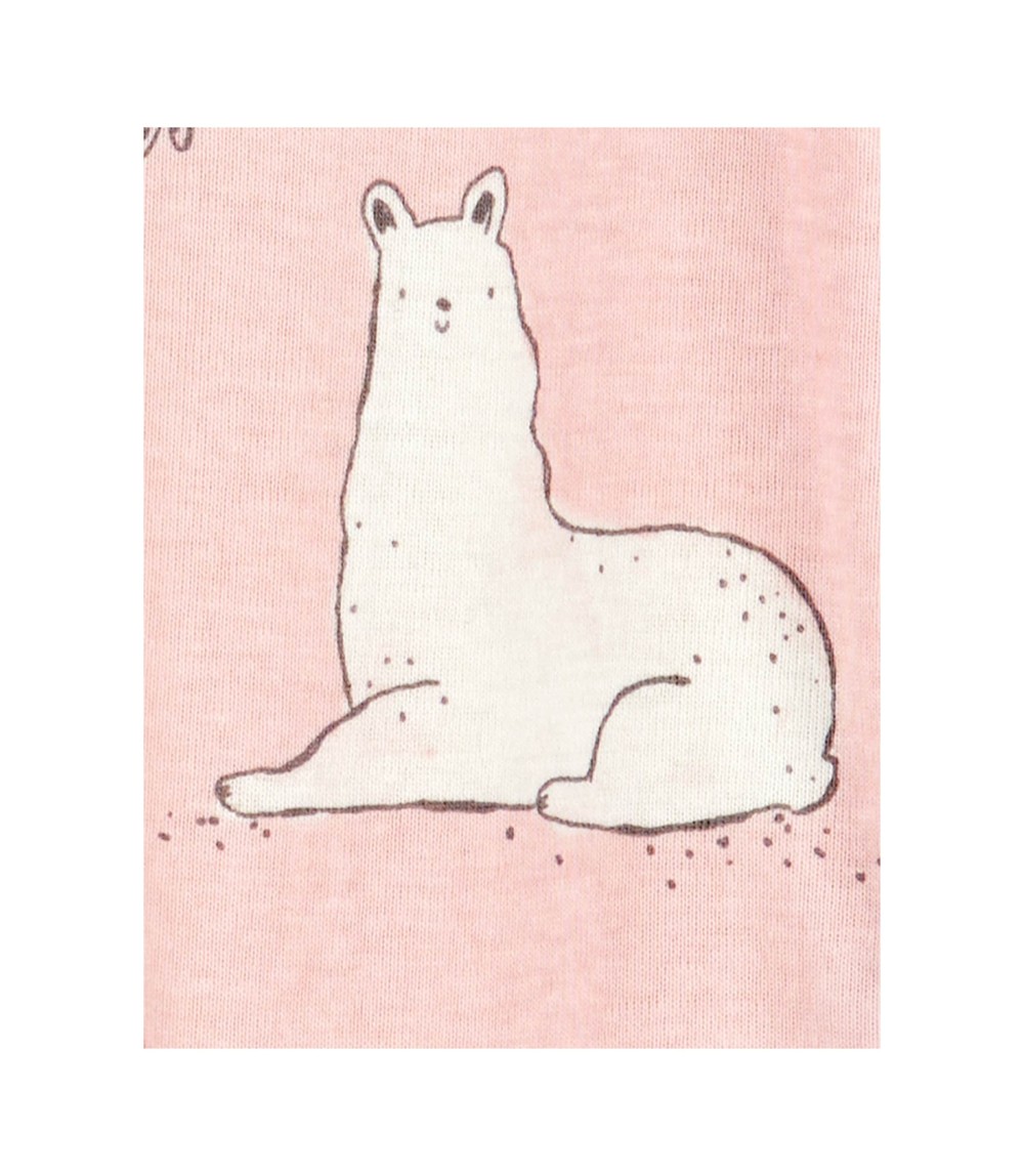 2er-Pack Schlafoverall mit Fuß Lamas Punkte