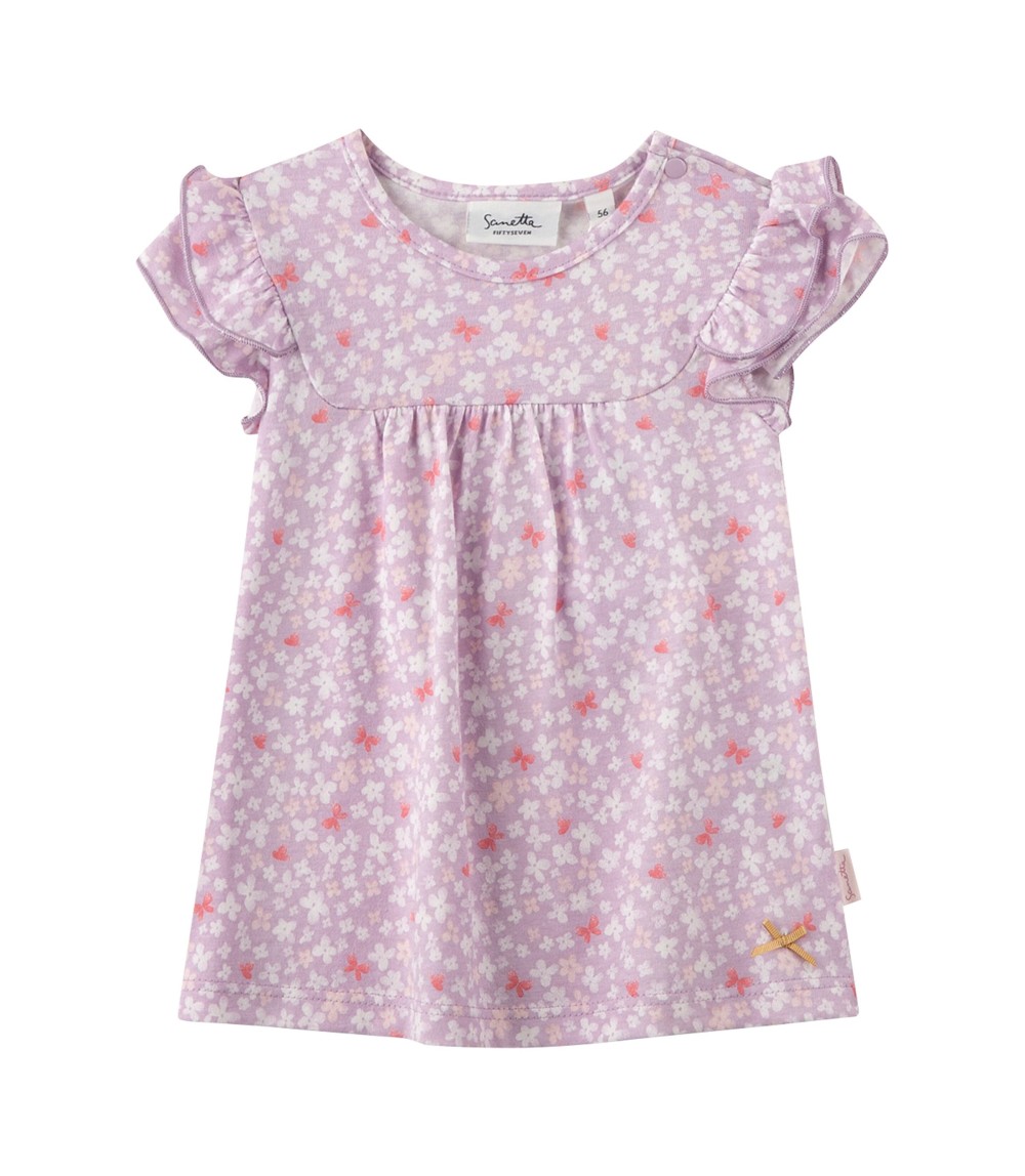 Kleid kurzarm Blumen Rüschen