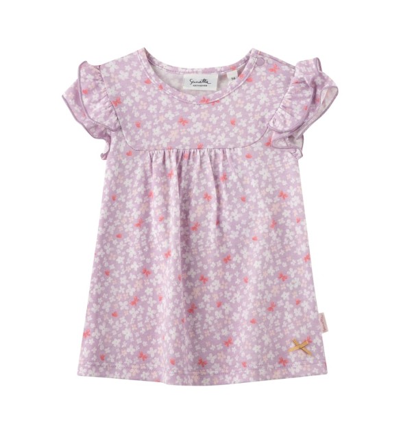 Kleid kurzarm Blumen Rüschen