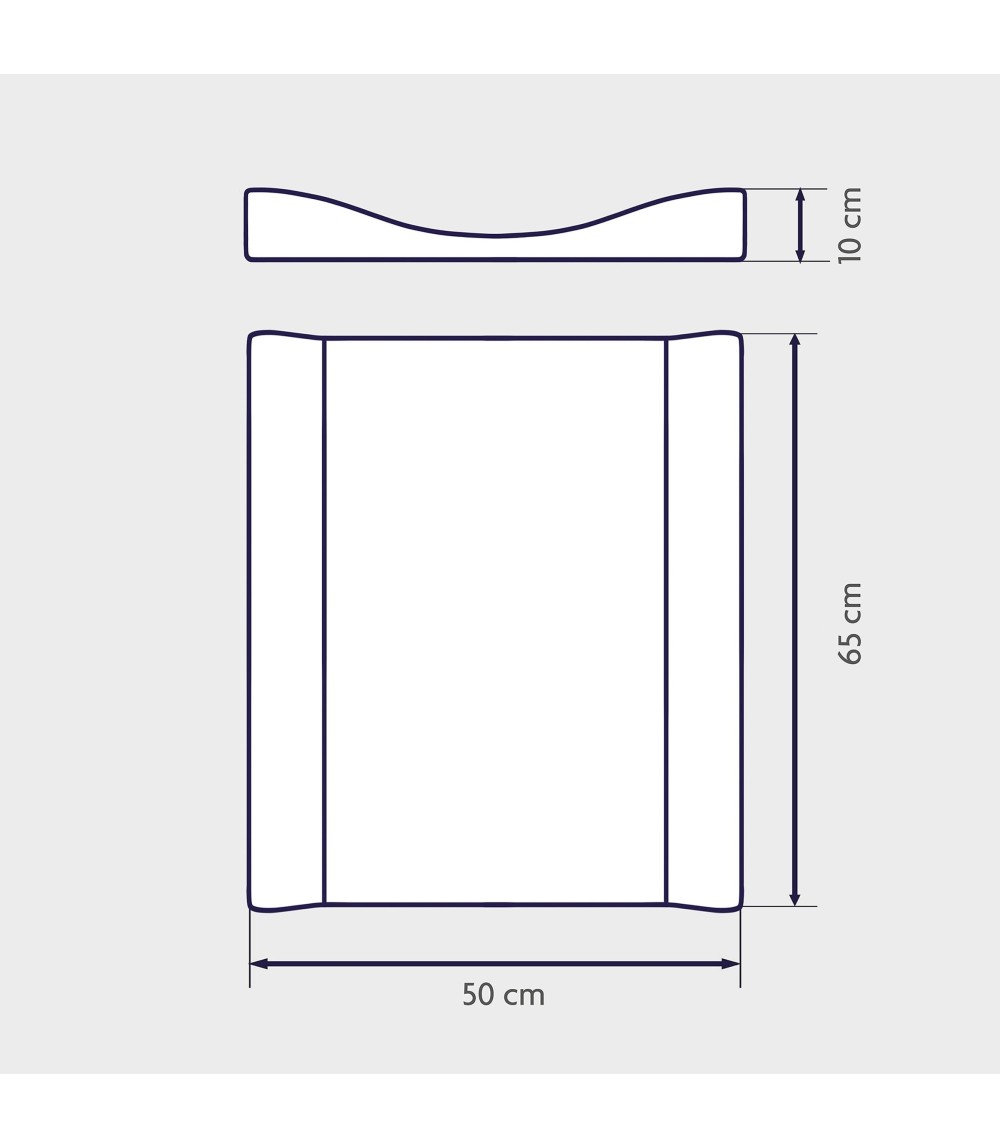 Keilwickelauflage Wave 65x50 cm