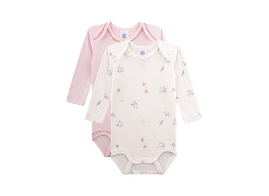 2er-Pack Bodys langarm Vögel