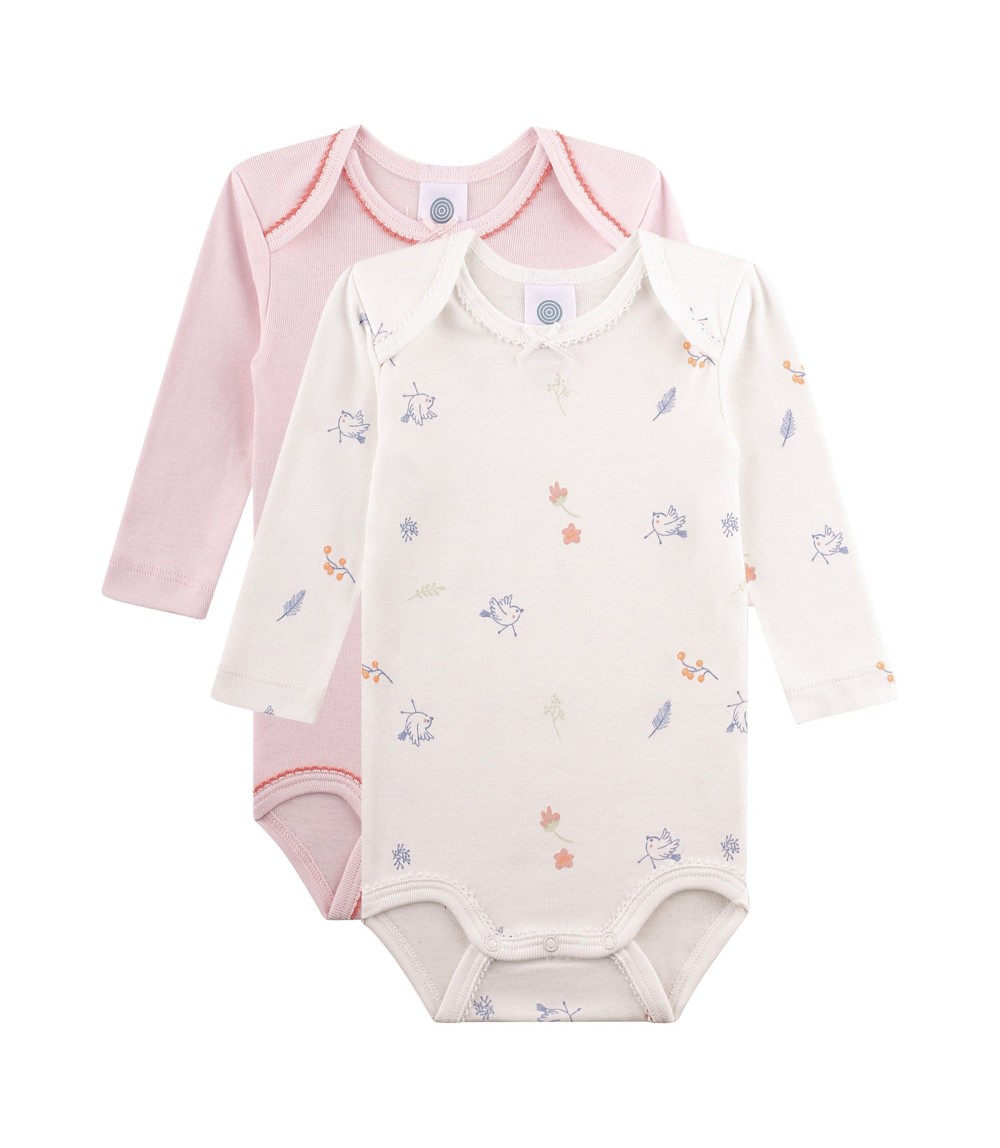 2er-Pack Bodys langarm Vögel