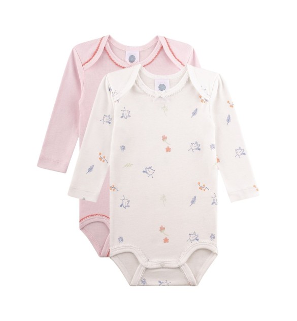 2er-Pack Bodys langarm Vögel