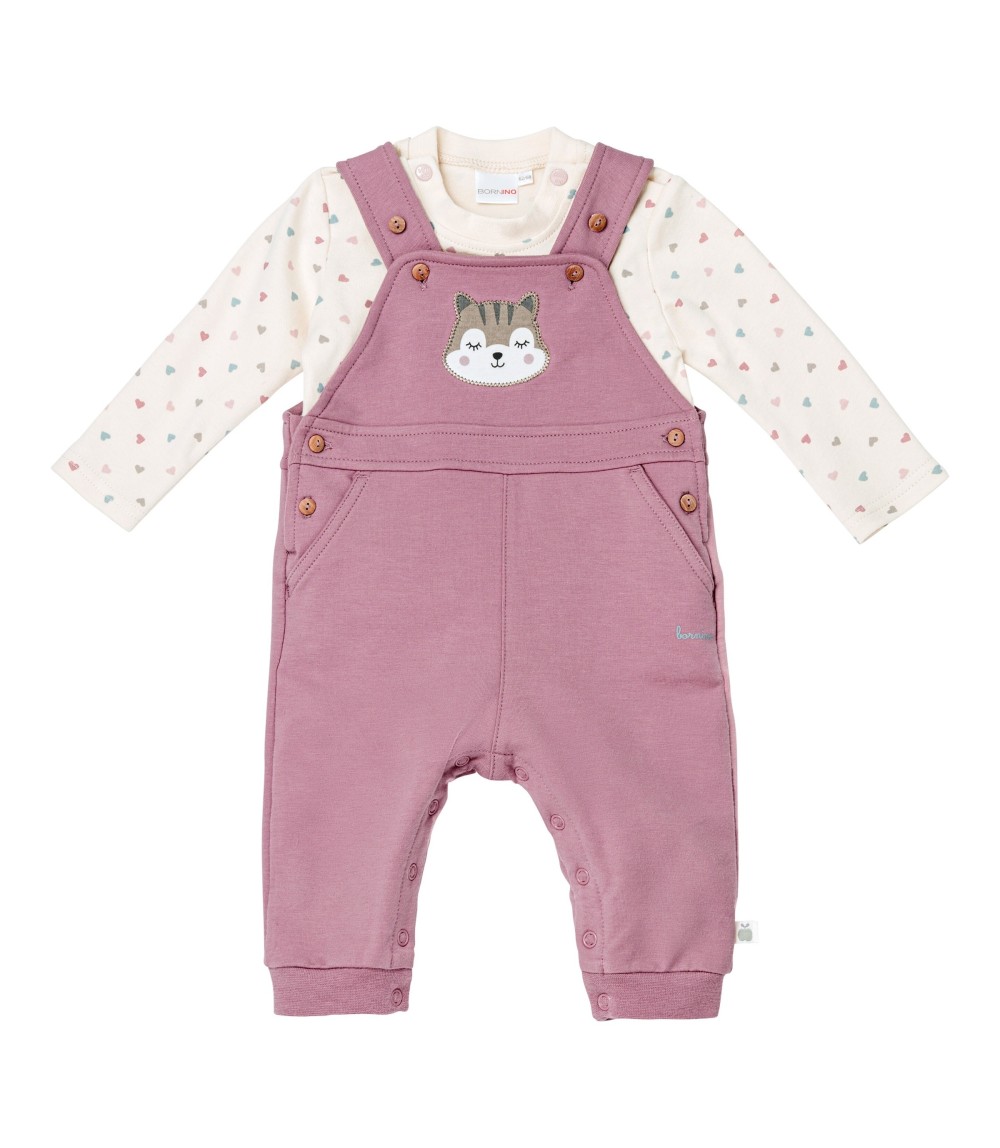 2-tlg Set Latzhose mit Shirt Eichhörnchen