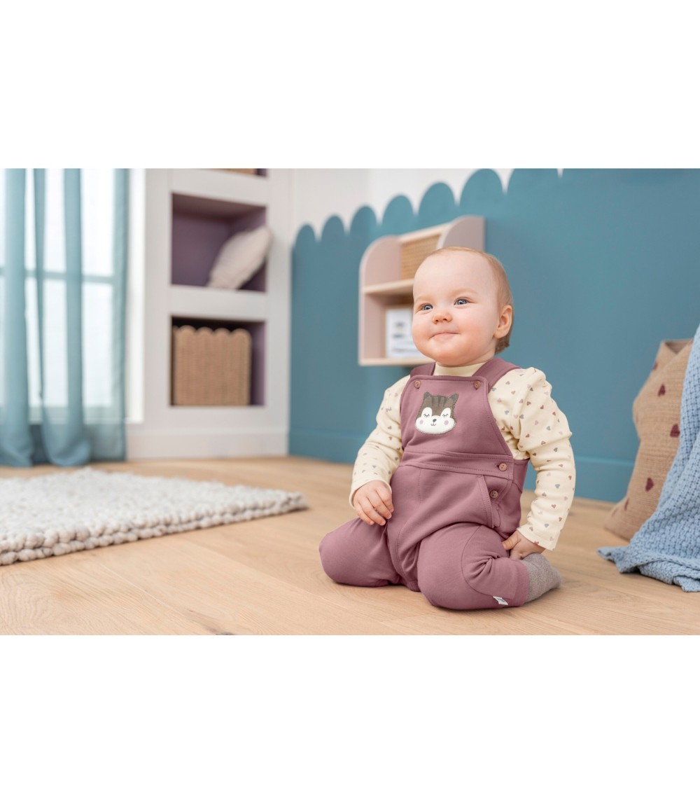 2-tlg Set Latzhose mit Shirt Eichhörnchen