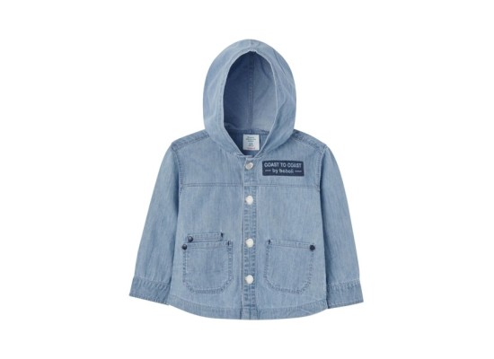 Jeans-Hemd mit Kapuze