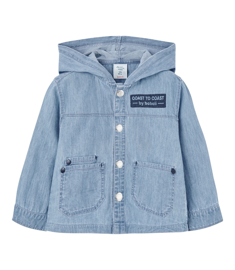 Jeans-Hemd mit Kapuze