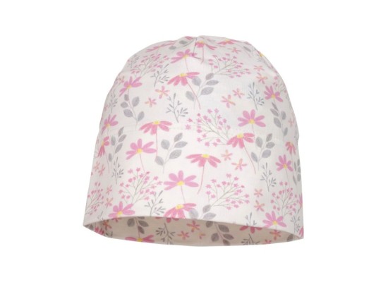 Beanie mit UV-Schutz Blumen