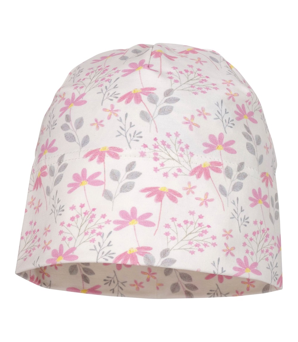 Beanie mit UV-Schutz Blumen
