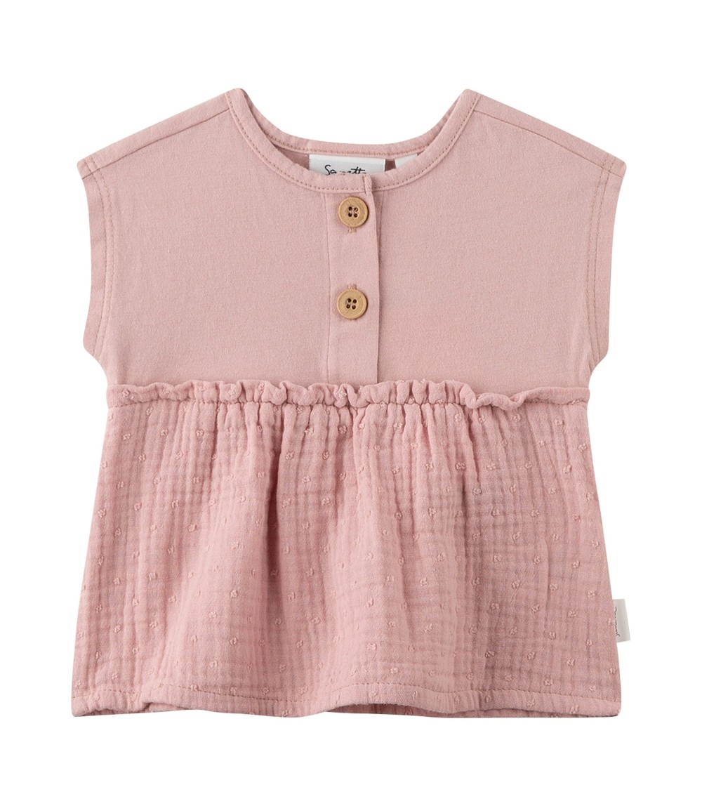 Musselin-T-Shirt ohne Arm