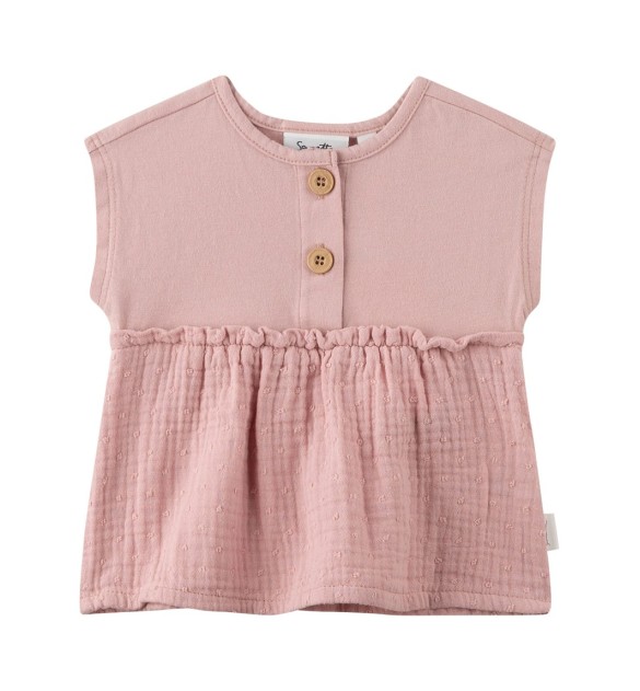 Musselin-T-Shirt ohne Arm