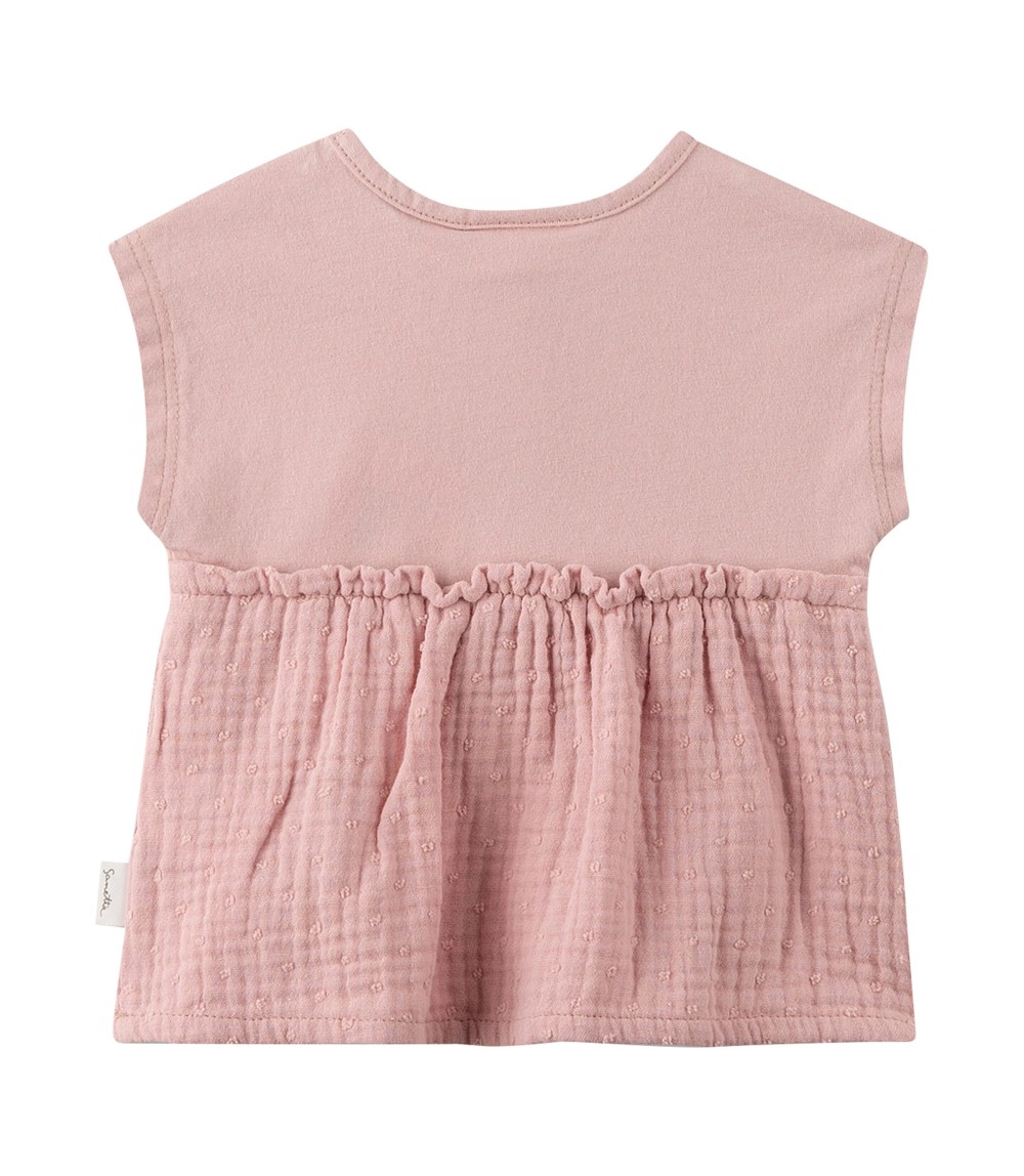 Musselin-T-Shirt ohne Arm