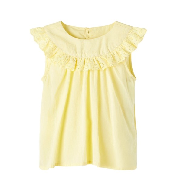 T-Shirt mit Rüschenkragen