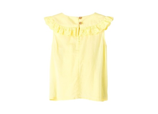 T-Shirt mit Rüschenkragen