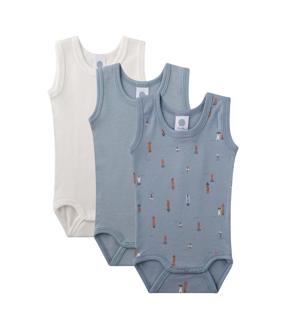3er-Pack Bodys ohne Arm Türme