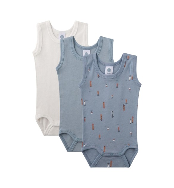 3er-Pack Bodys ohne Arm Türme