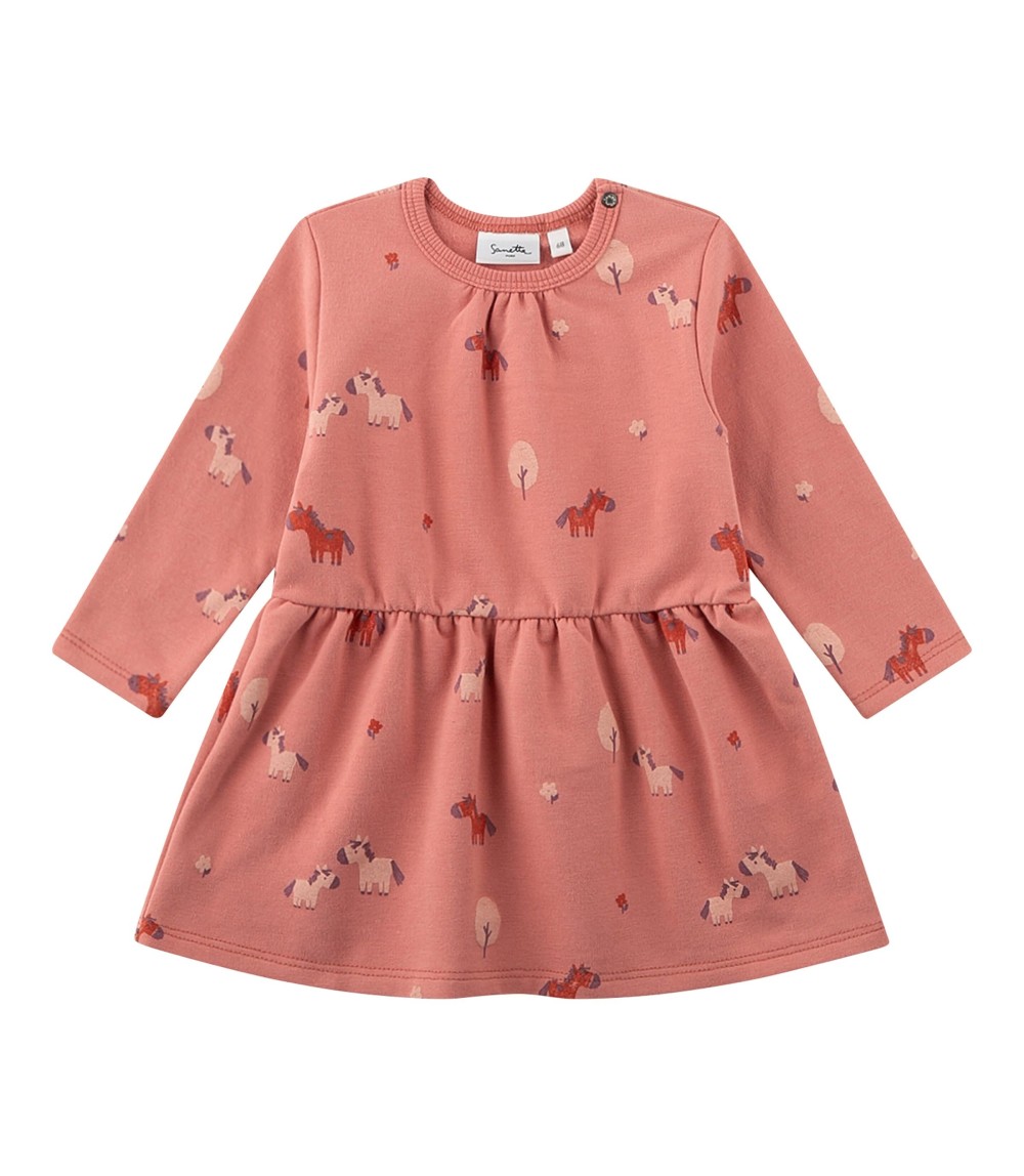 Sweatkleid langarm Pferde